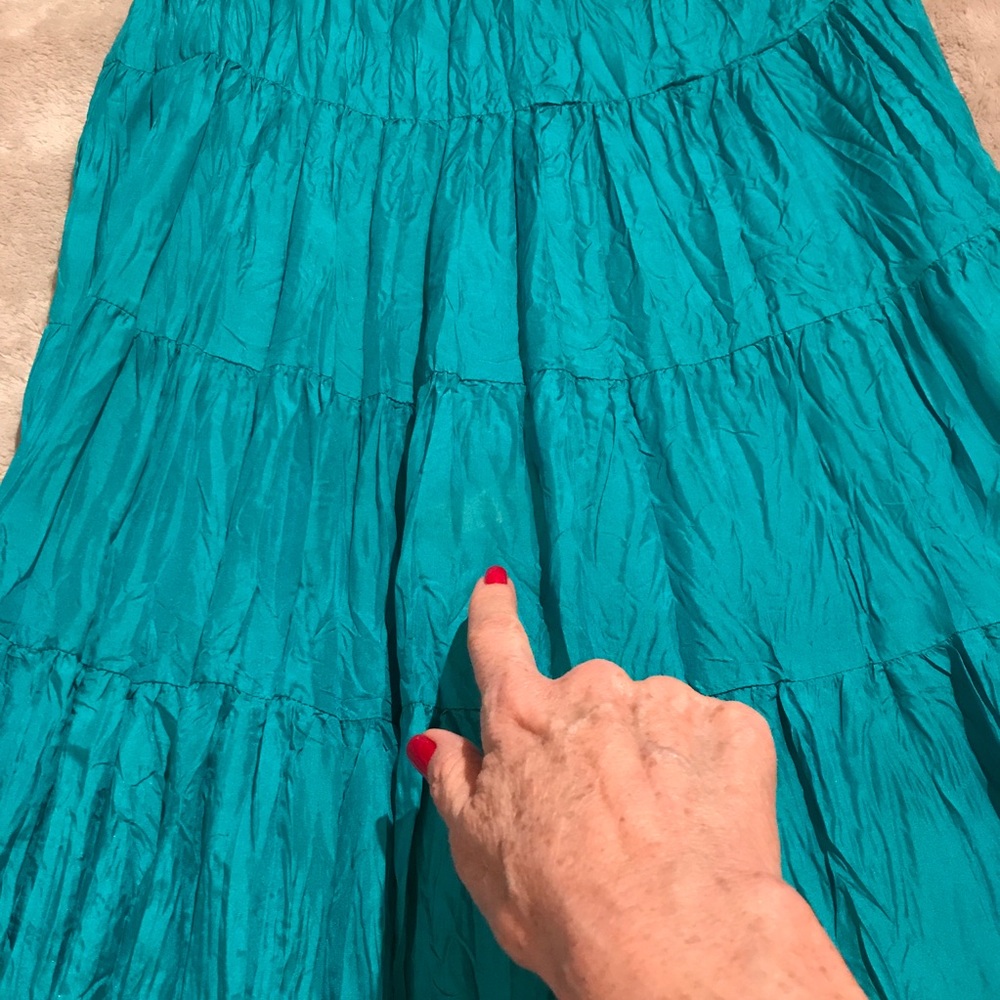Long pleated silk skirt - Picture 7 of 8